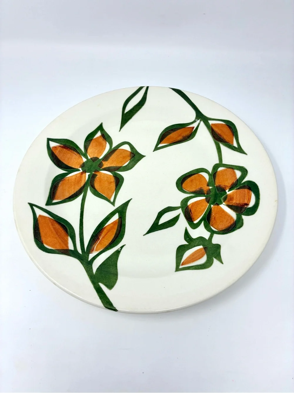 Vintage Sears Belfair Ironstone 12” Chop Plate Serving Platter 1970s Retro Decor